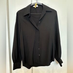 Babaton silk shirt - black XS
